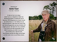 Erinnerungstafel Günter Faust - Goldbachtal
